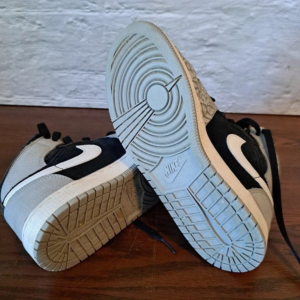 Jordan 1 Mid SE Elephant Toe Kids Shoes Black Grey DM6216-016 Size 4Y